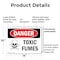 Signmission Toxic Fumes Danger Sign, Plastic, 14in W x 10in L, 2PK OS-2PACK-DS-P-1014-L-1726 - alternate 6
